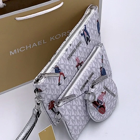 MICHAEL KORS JET SET GIRLS MULTIFUNCTIONAL WRISTLET TRIO BRIGHT WHITE MU… - Picture 10 of 13